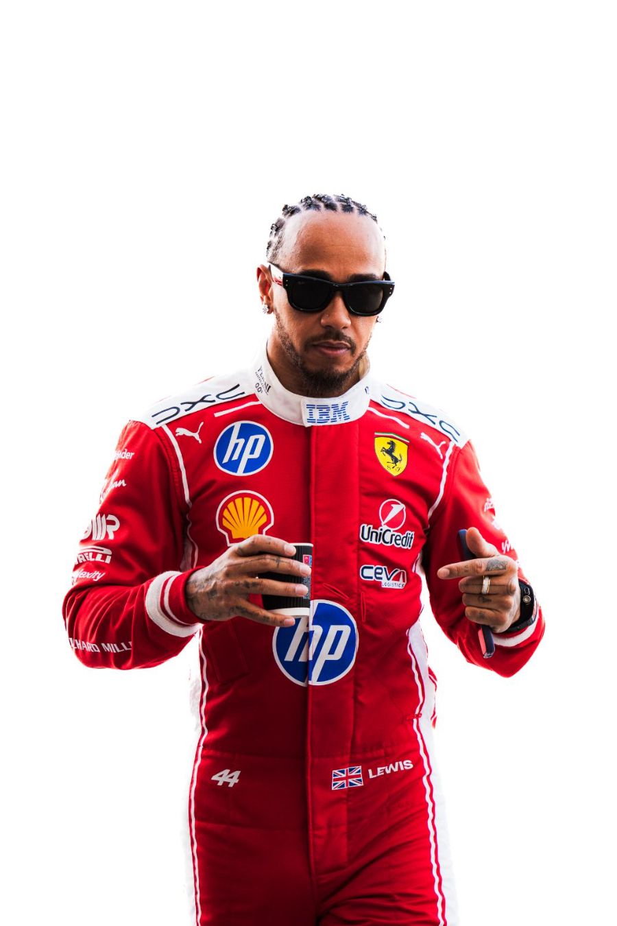 Essais de pré-saison 2026, Bahreïn : Jour 3 · Hamilton, portrait studio Ferrari