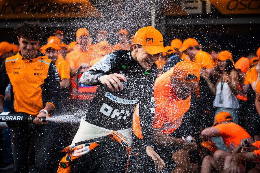 Grand Prix d'Azerbaïdjan 2024, Bakou : Dimanche · La fête chez McLaren