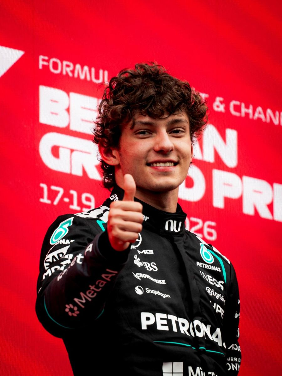 Grand Prix de Belgique 2026, Spa-Francorchamps : Dimanche · Arrivée · Antonelli, pouce levé, première victoire