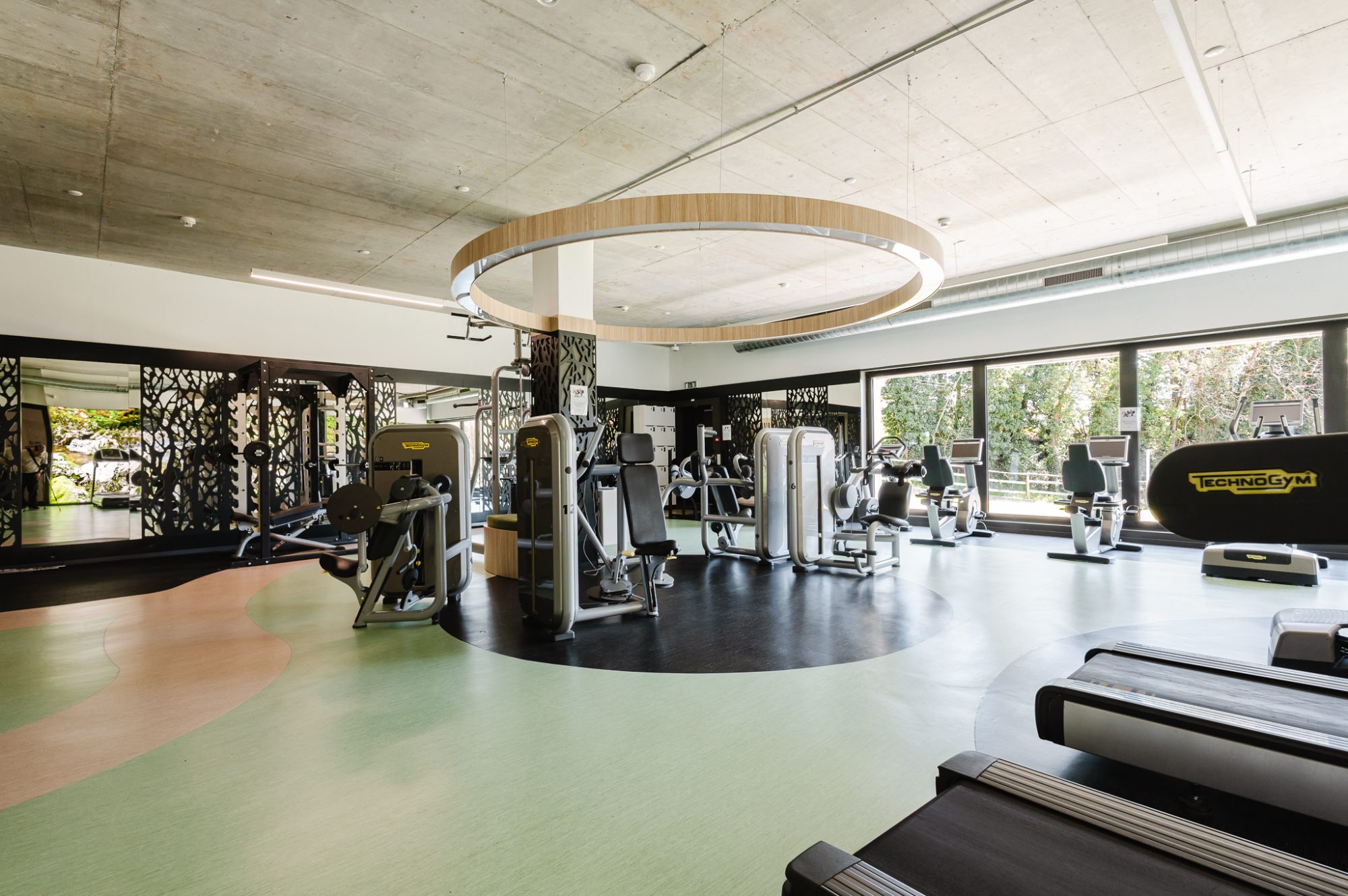 Bureaux, salle de fitness