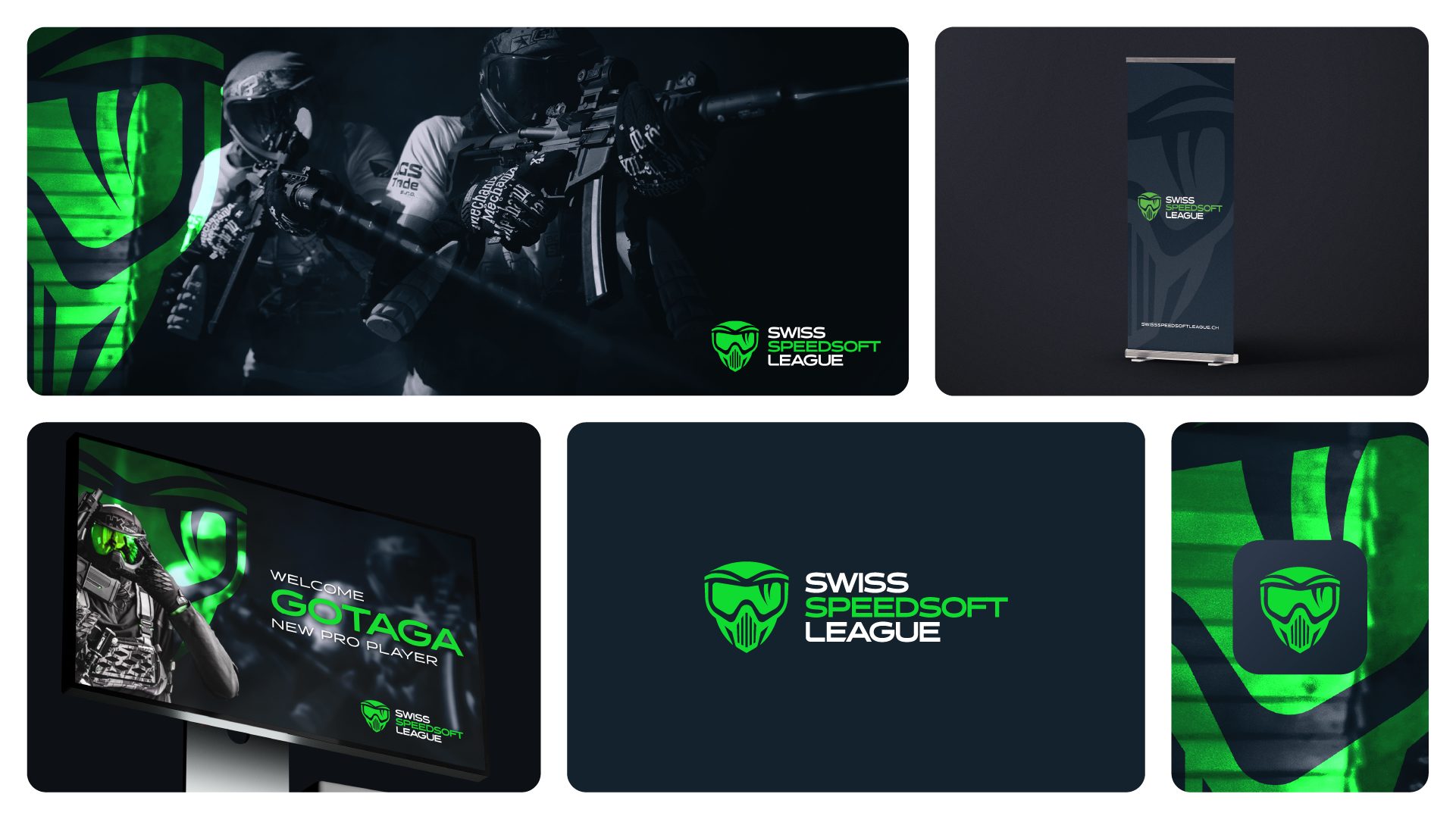 Swiss Speedsoft League, identité visuelle en situation